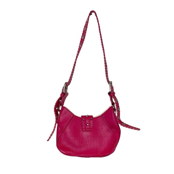 Urban‎ Outfitters Devon Silver Studded Crossbody Bag Purse Pink Adjustable Strap - Picture 7 of 9